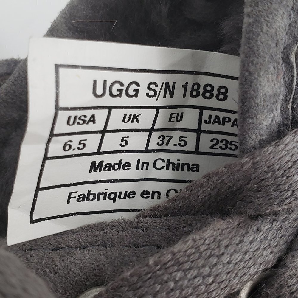 Ugg Evera Suede Gray Shearling Lined Sneaker Wome… - image 2